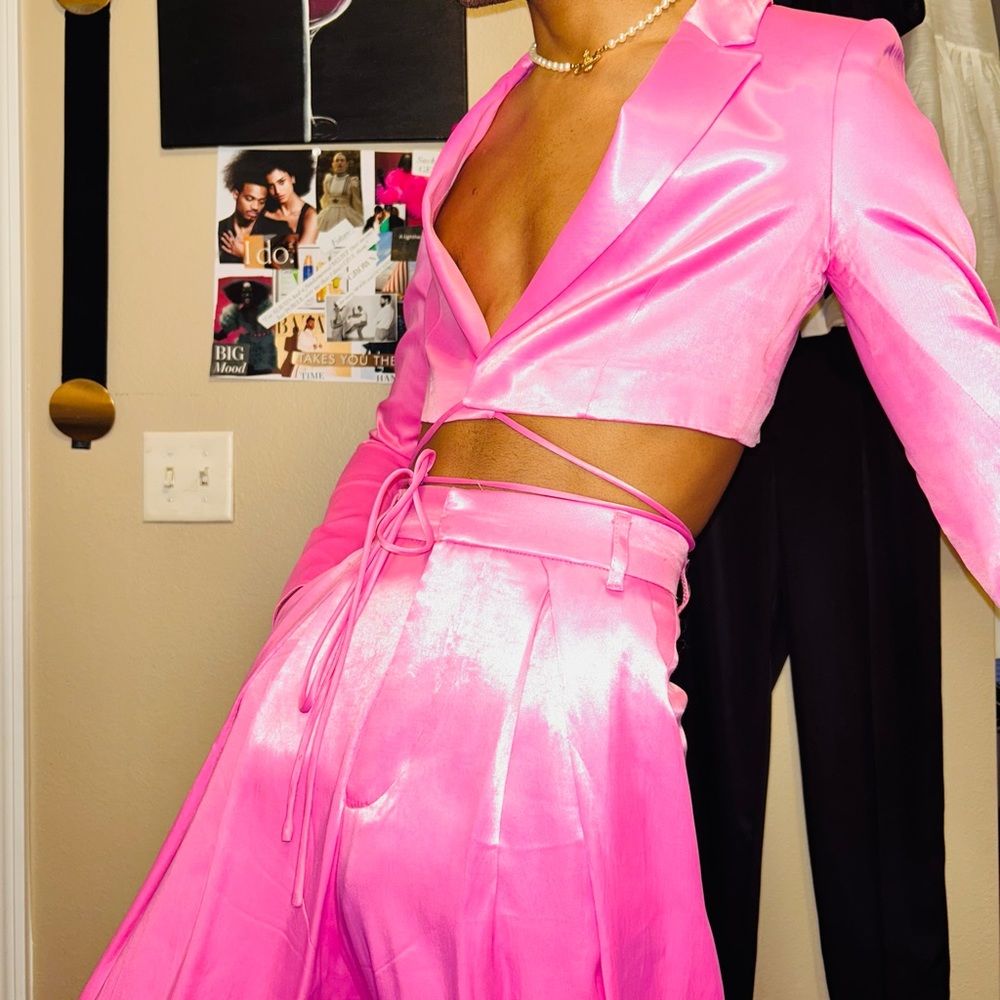 Zara Satin Effect Suit